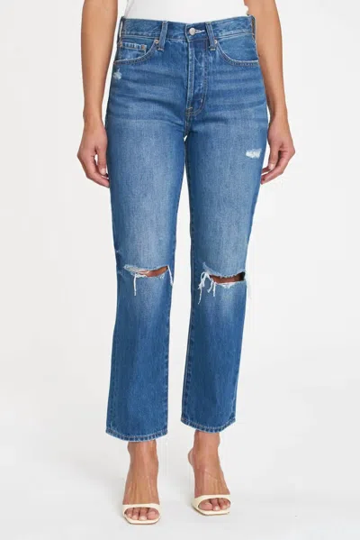 Pistola Women's Charlie High Rise Classic Straight Ankle Jeans In Aurora Distressed In Multi
