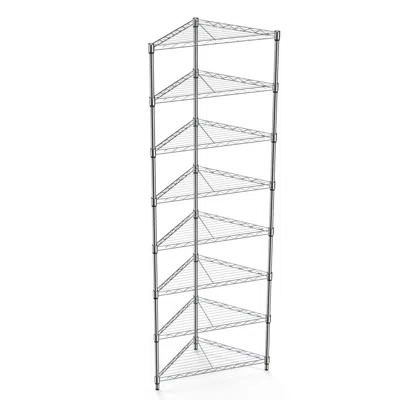 Simplie Fun 8 Tier Triangles Corners Wire Shelving Unit
