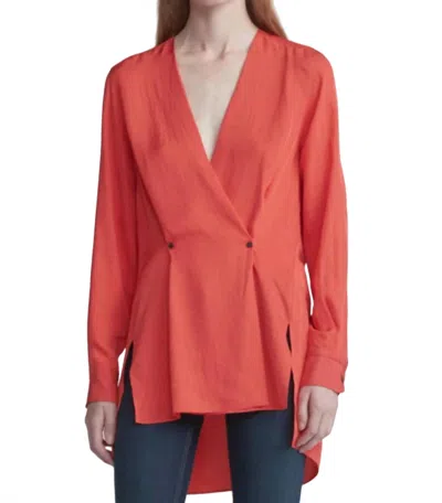 Rag & Bone Debbie Top In Red In Red