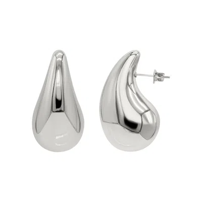 Adornia Sculptural Drop Earrings In Silver