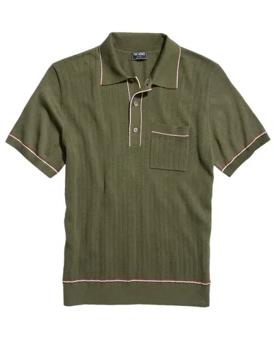 Shop Todd Snyder Silk-blend Polo Shirt In Green