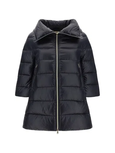 Herno Black High Neck Down Jacket In Black