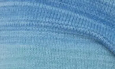 Edikted Daytona Gradient Knit Fold Over Shorts In Blue