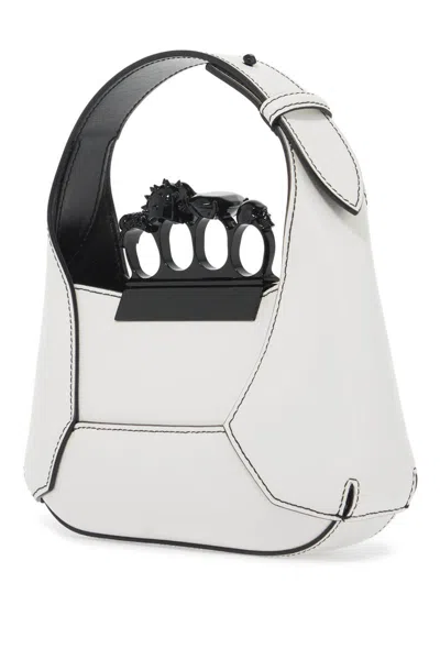 Alexander Mcqueen Mini Jewelled Handbag In Soft Ivory