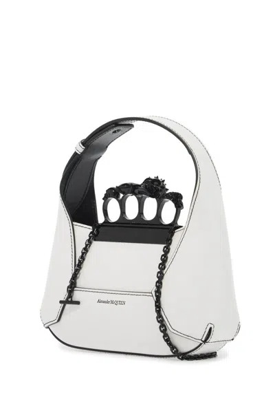 Alexander Mcqueen Mini Jewelled Handbag In Soft Ivory