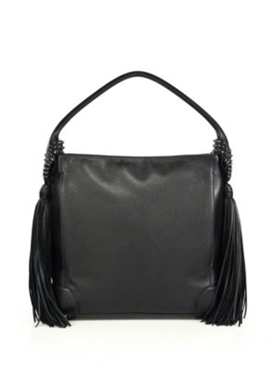 Shop Christian Louboutin Eloise Empire Studded Leather Hobo Bag In Black