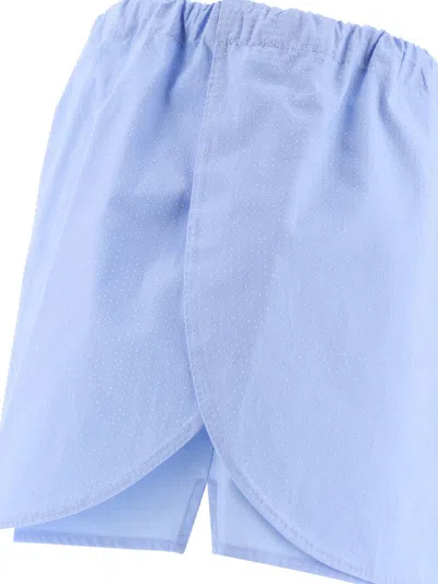 Alexander Wang Drawstring Skort With Crystal Hotfix Short Light Blue In Blue