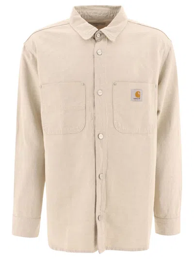 Shop Carhartt Wip "walter" Overshirt In Beige