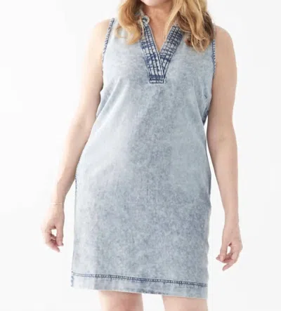 Fdj Sleeveless Dress In Snowwash In Multi