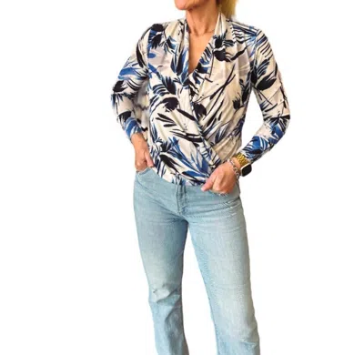 Veronica M Victorious Long Sleeve Blouse In Blue In Blue