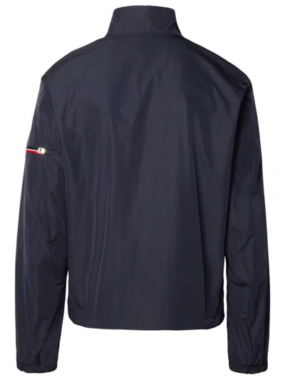 Shop Moncler 'ruinette' Navy Nylon Blend Jacket