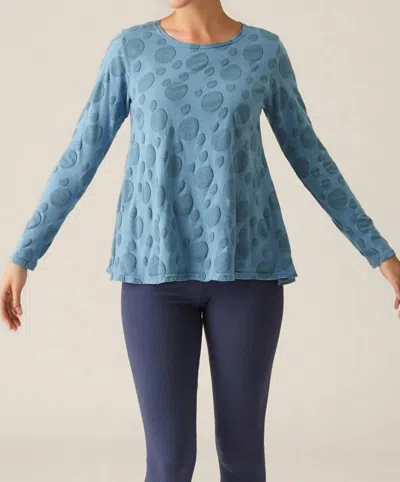 Cut Loose Fit & Flare Top - Dot Jacquard In Amalfi In Multi