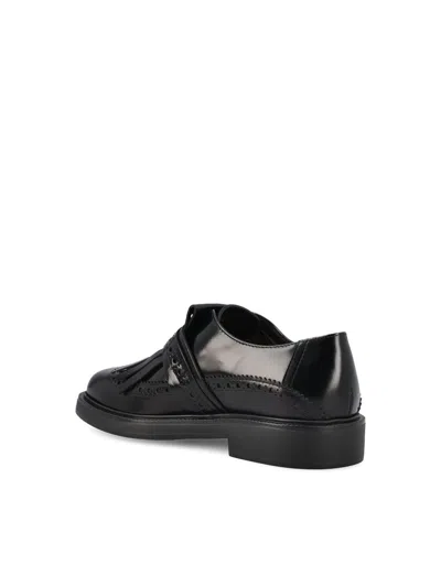 Tod's Monk Strap In Leather With English Dovetail Stitching And Fringe