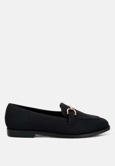 London Rag Maurice Semi Casual Faux Leather Loafers In Black
