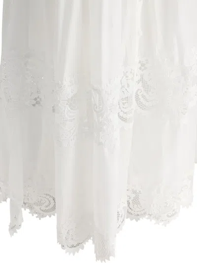 Shop Zimmermann "pop Lace Trimmed" Dress In White