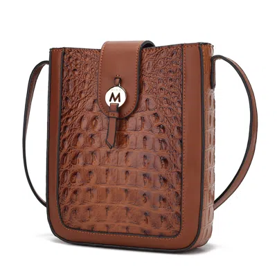 Mkf Collection By Mia K Molly Croco Crossbody Handbag For Women In Green