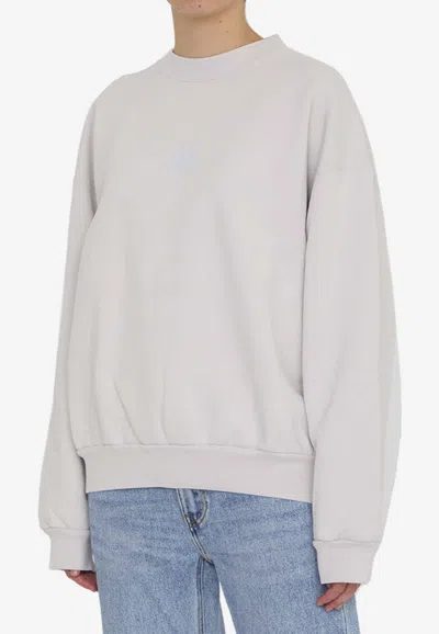 Balenciaga Activewear Logo Print Sweatshirt In White