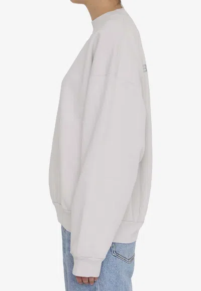 Balenciaga Activewear Logo Print Sweatshirt In White