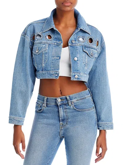 7 For All Mankind Adr X 7fam Cropped Jacket In Babe In Blue