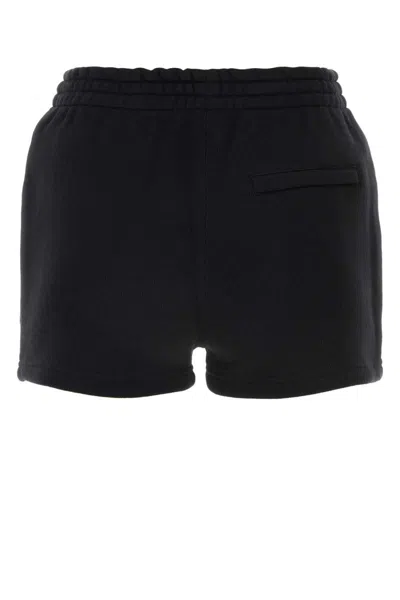 Alexander Wang T T By Alexander Wang Black Shorts With Subtle Logo Detail In Black