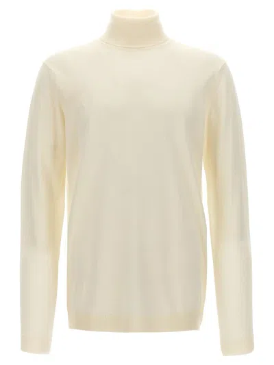 Shop Roberto Collina Wool Turtleneck Sweater In White