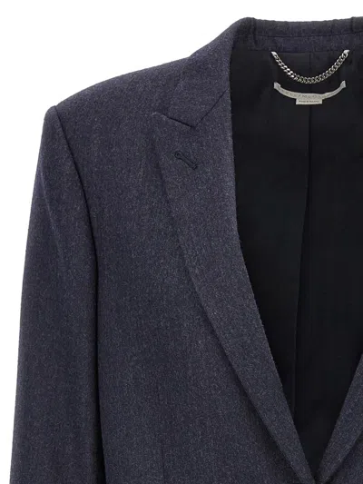 Stella Mccartney Single-breasted Wool Blazer Blazer And Suits In Blue