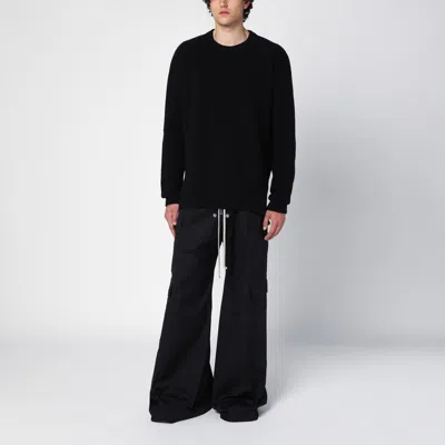 Rick Owens Black Wool Crew-neck Sweater In Black