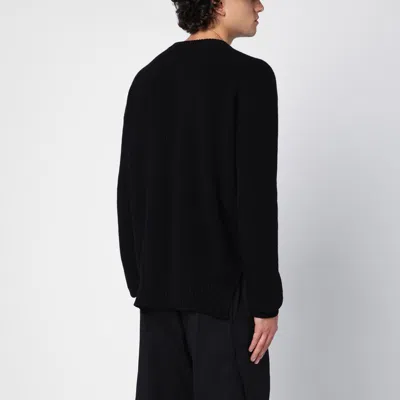 Rick Owens Black Wool Crew-neck Sweater In Black