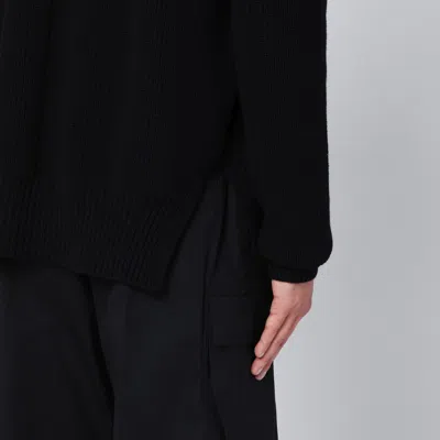 Rick Owens Black Wool Crew-neck Sweater In Black