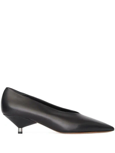 Shop Isabel Marant Sculpted-heel Leather Pumps In Black