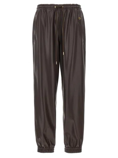 Shop Stella Mccartney Alter Mat Joggers Pants In Brown