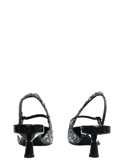 Jimmy Choo Sparkling 45mm Pointed Toe Slingback Pumps In Grey
