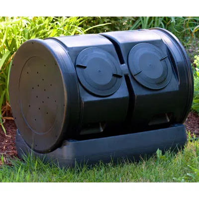 Quikfurn Duel Lid 7-cubic Ft. Composting Bin Tumbler With Compost Tea Collector