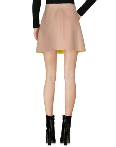 Shop Msgm Mini Skirt In Skin Color