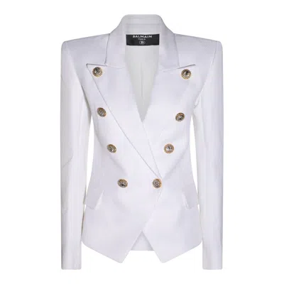 Shop Balmain Jackets White