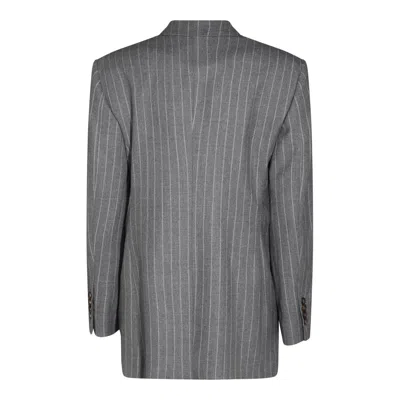 Shop Brunello Cucinelli Jackets In Grey/white