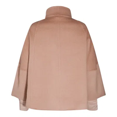 Moorer Beige Wool Down Jacket In Nocciola/noce