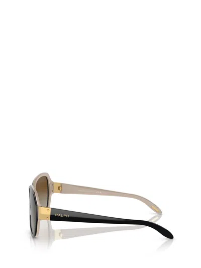 Shop Ralph Lauren Sunglasses In Shiny Black On Nude