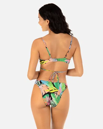 Inmocean Women's Paradise Reversible Cheeky Scoop Bottom In Black,spearmint