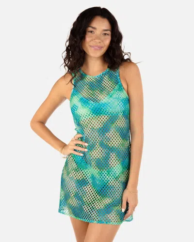 Inmocean Women's Color Wash Mesh Mini Dress In Sky