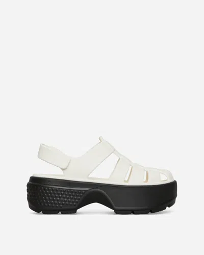 Crocs White Stomp Fisherman Sandals In White