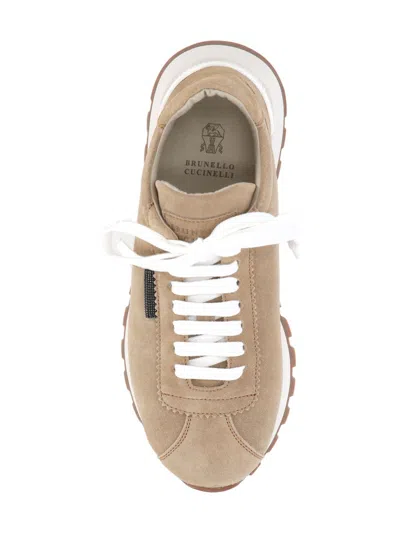 Shop Brunello Cucinelli Sneakers In Brown