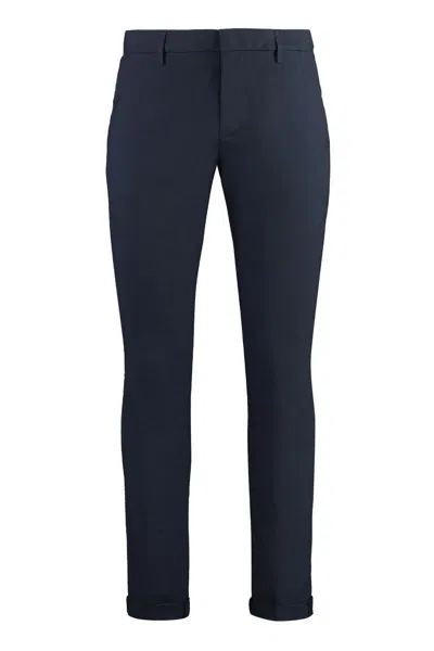 Dondup Gaubert Pants In Blue Cotton In Blue