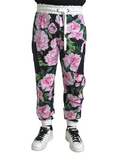 Dolce & Gabbana Elegant Multicolor Cotton Joggers In Multicolor