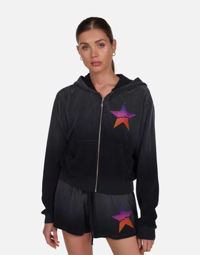 Lauren Moshi Lachelle Ombre Cracked Star In Jet Black Ombre