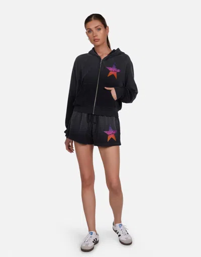 Lauren Moshi Lachelle Ombre Cracked Star In Jet Black Ombre