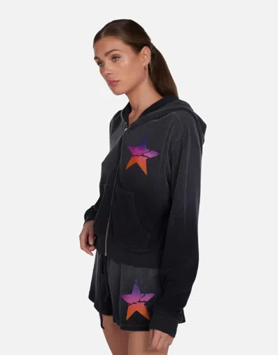 Lauren Moshi Lachelle Ombre Cracked Star In Jet Black Ombre