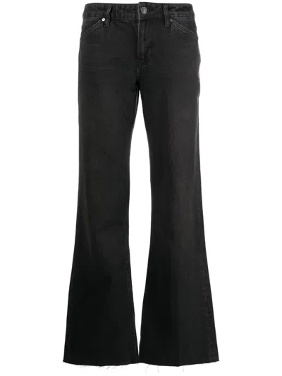 Shop Paige Sonja Flared Jeans In Black