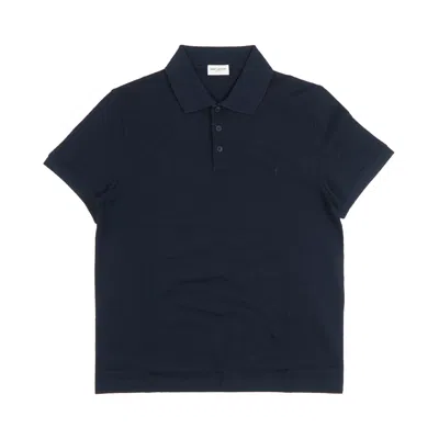 Shop Saint Laurent T-shirts And Polos E In Blu