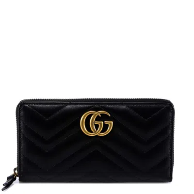 Gucci Gg Marmont Matelasse Leather Zip Around Wallet